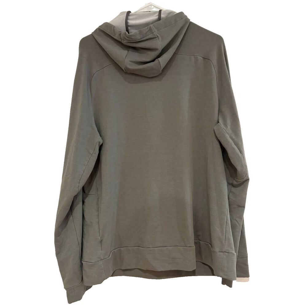 NIKE Hoodie Men's Large Dri Fit Performance Pullover Sweatshirt Gray Drawstring - Picture 4 of 11
